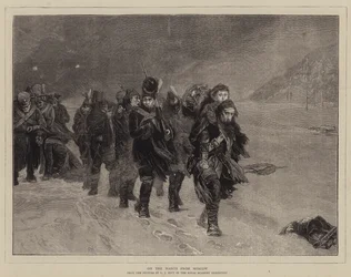 Auf dem Marsch von Moskau